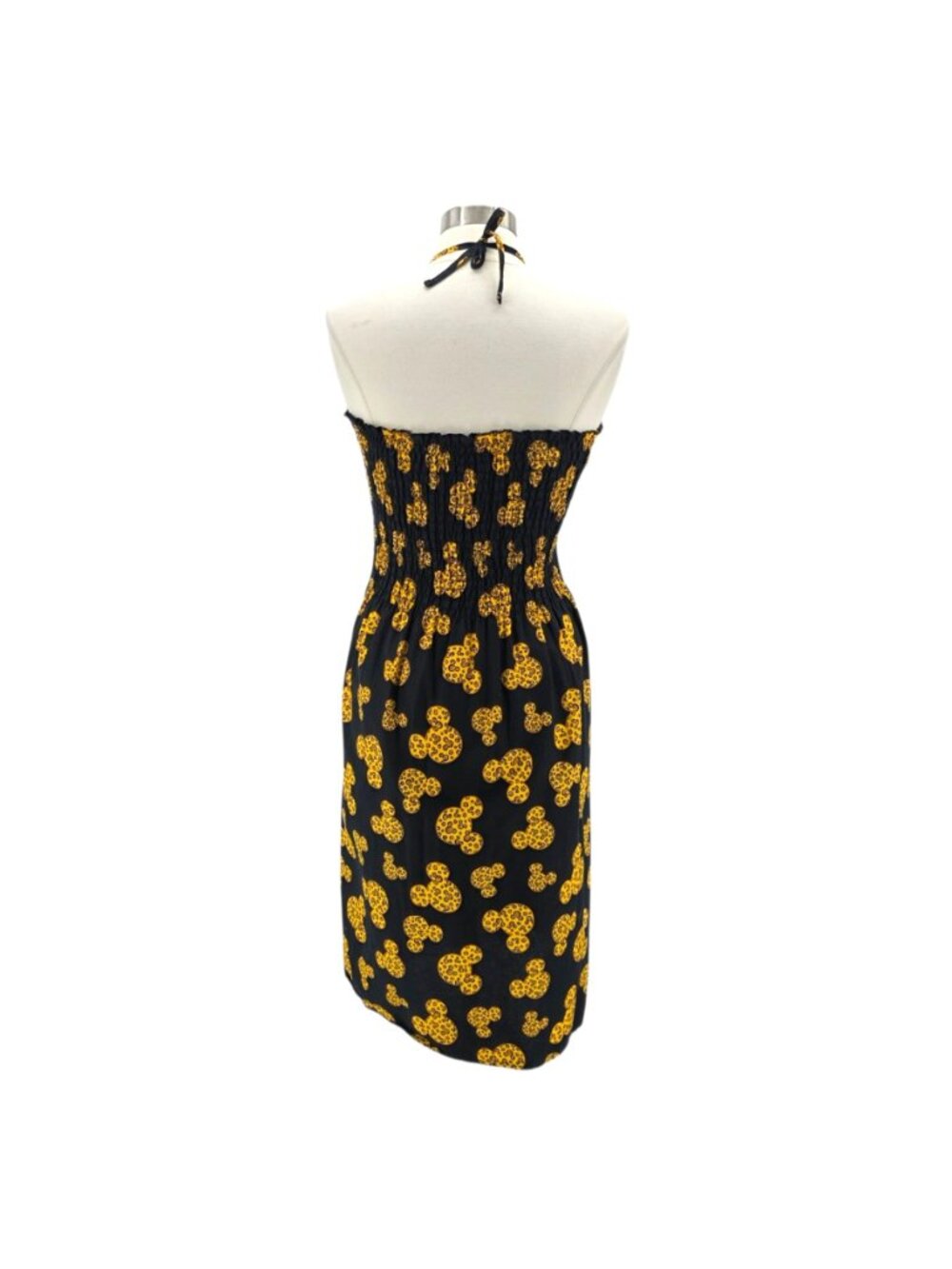 Disney Parks Womens S/M Dress Mickey Mouse Animal Print Halter Smock Sundress - Picture 4 of 8